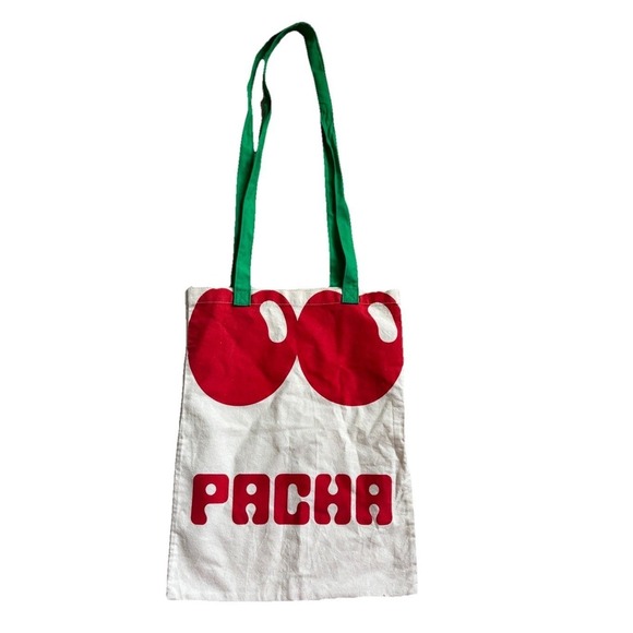 Superga x Pacha Ibiza Cherry Shopper Tote Bag Red Canvas Limited Edition Merch - Picture 5 of 11